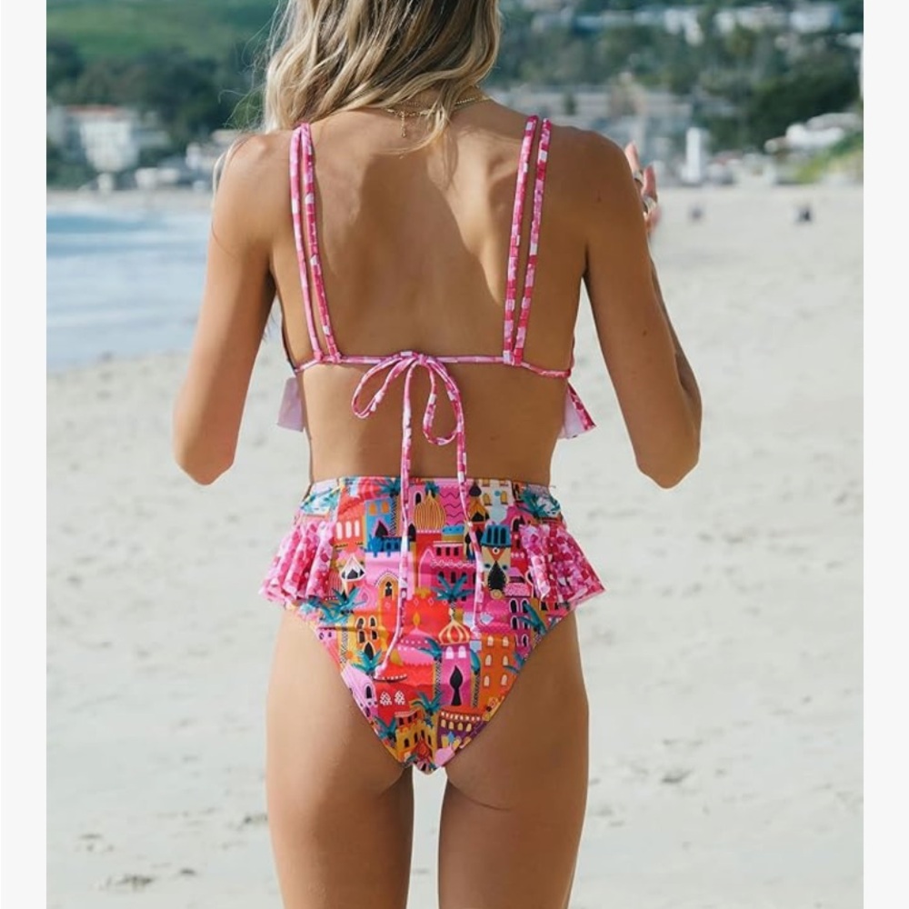 Colorful Patterned Bikini Set Medium - Picture 2 of 7